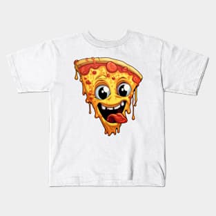 crazy slice of pizza Kids T-Shirt